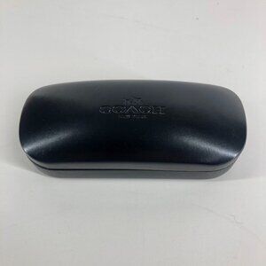 Coach Black Hard Shell Glasses Sunglass Case‎ Black Velvet Interior Unisex